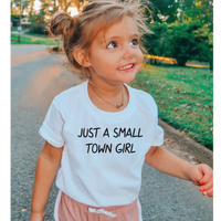 Just a small town girl toddler graphic tee