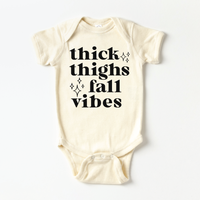 Thick thighs fall vibes, baby onesie