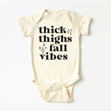 Thick thighs fall vibes, baby onesie