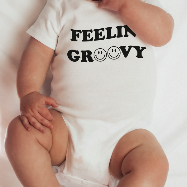 Feelin' groovy baby onesie