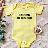 Walking on sunshine baby onesie